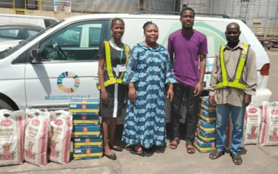 Donation of products to the Lagos Food Bank