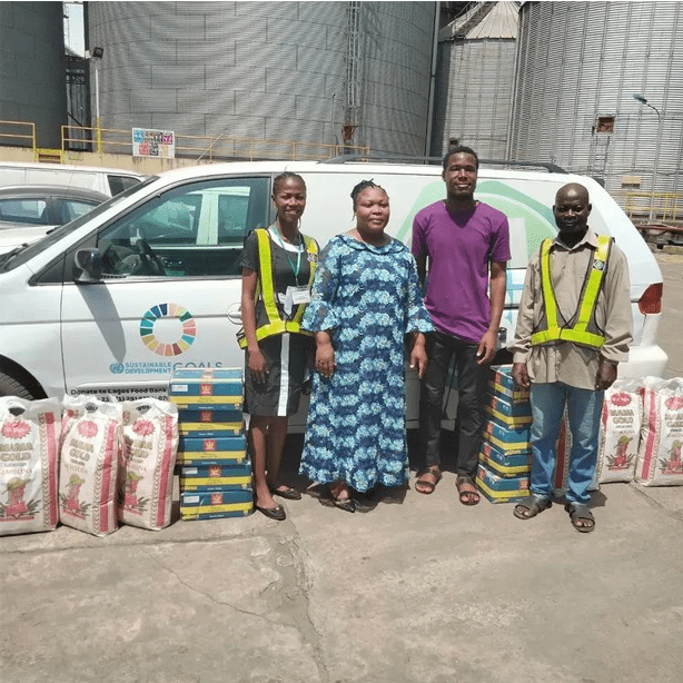 Donation of products to the Lagos Food Bank