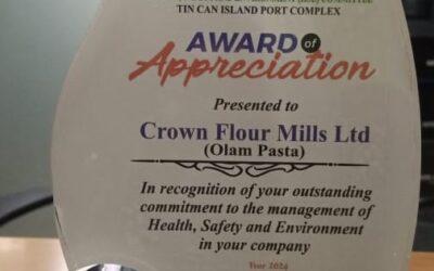 CFM (Beachland Plant) receives an award of appreciation for an outstanding commitment to the management of Health, Safety and Environment in the company.